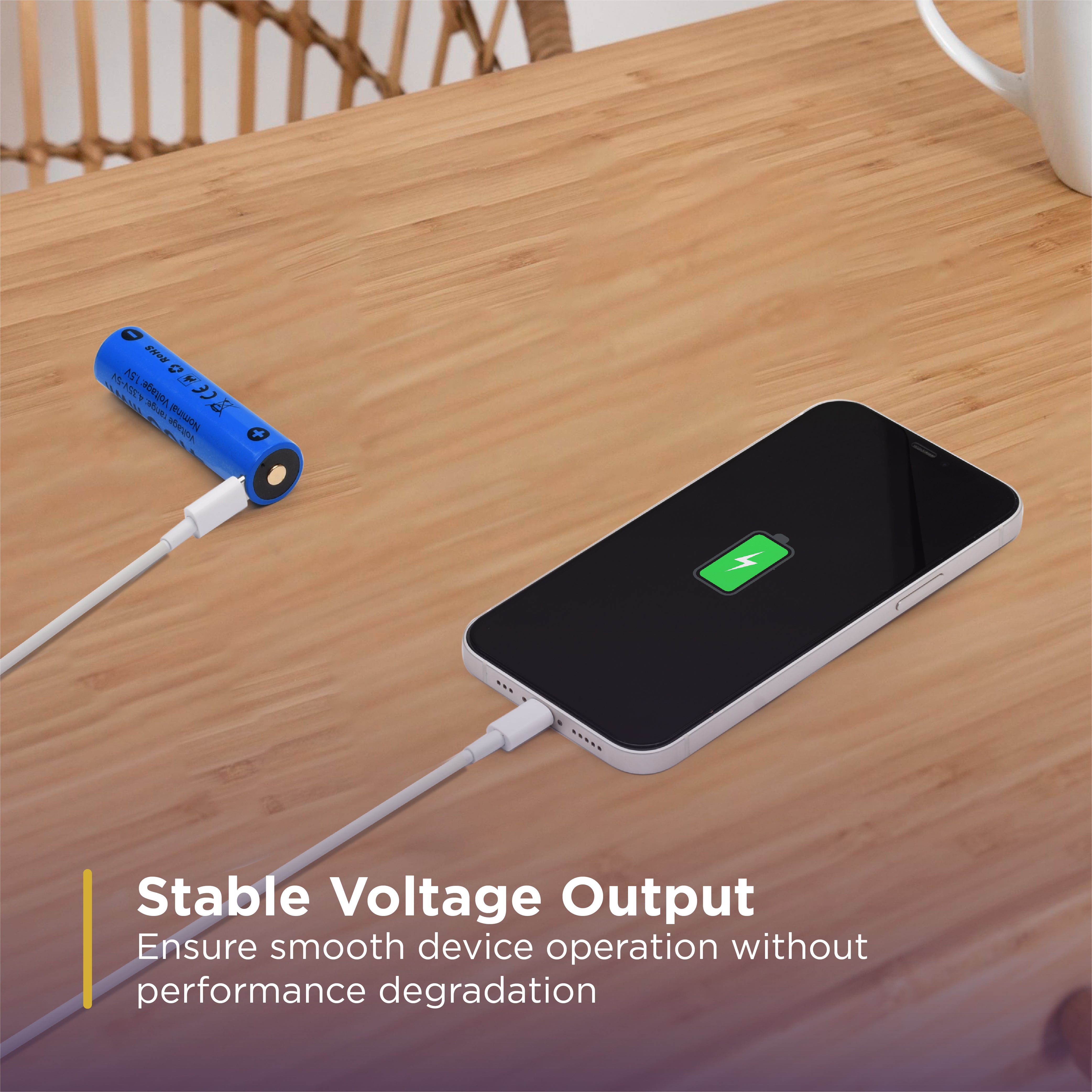 VenoTech™ 4100mWh Smart USB Rechargeable Lithium-ion Battery with LED Power Display Ideal for Flashlights, Headlamps, Bike Lights, Bluetooth Speaker Etc