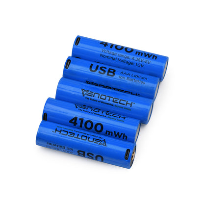 VenoTech™ 4100mWh Smart USB Rechargeable Lithium-ion Battery with LED Power Display Ideal for Flashlights, Headlamps, Bike Lights, Bluetooth Speaker Etc
