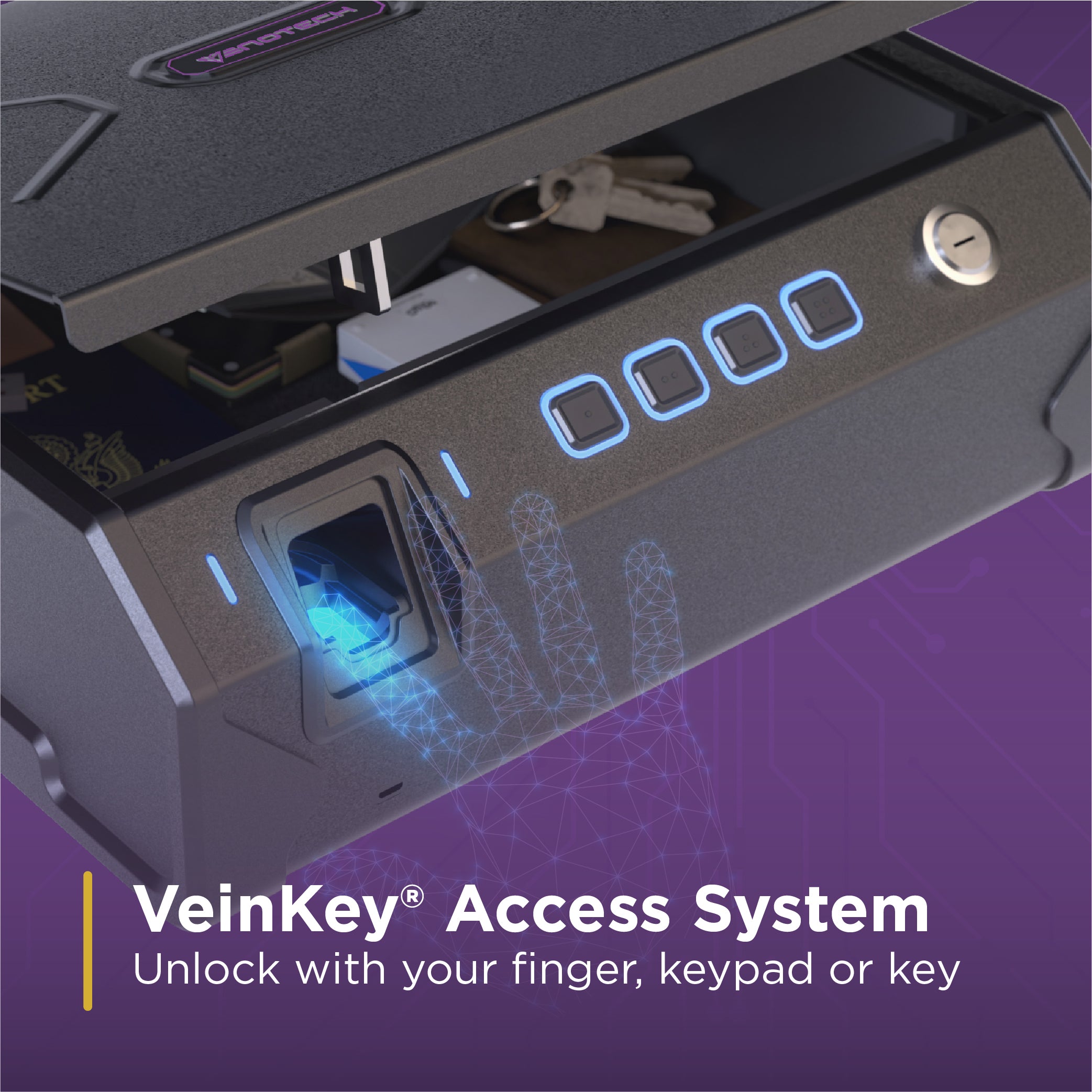 VenoTech™ Finger Vein Top-Entry Safe