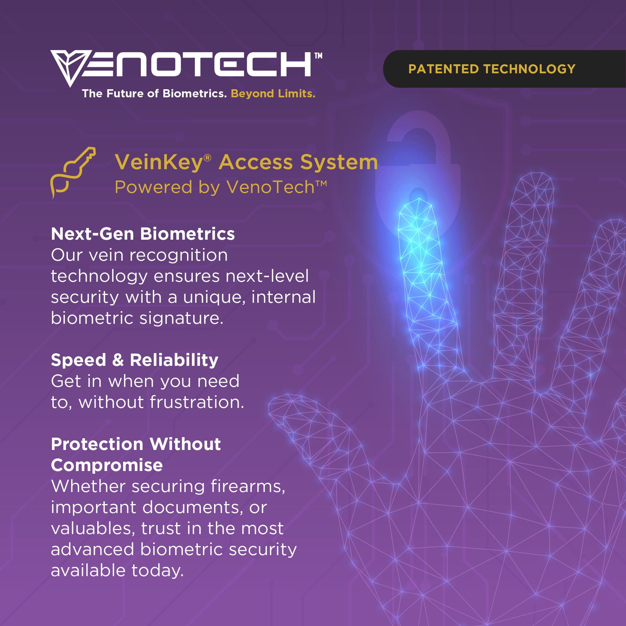 VenoTech™ Finger Vein In-Wall Safe