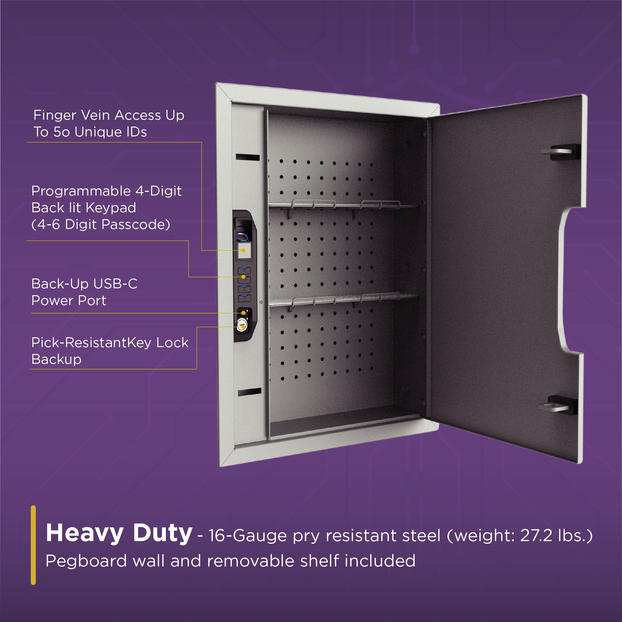 VenoTech™ Finger Vein In-Wall Safe