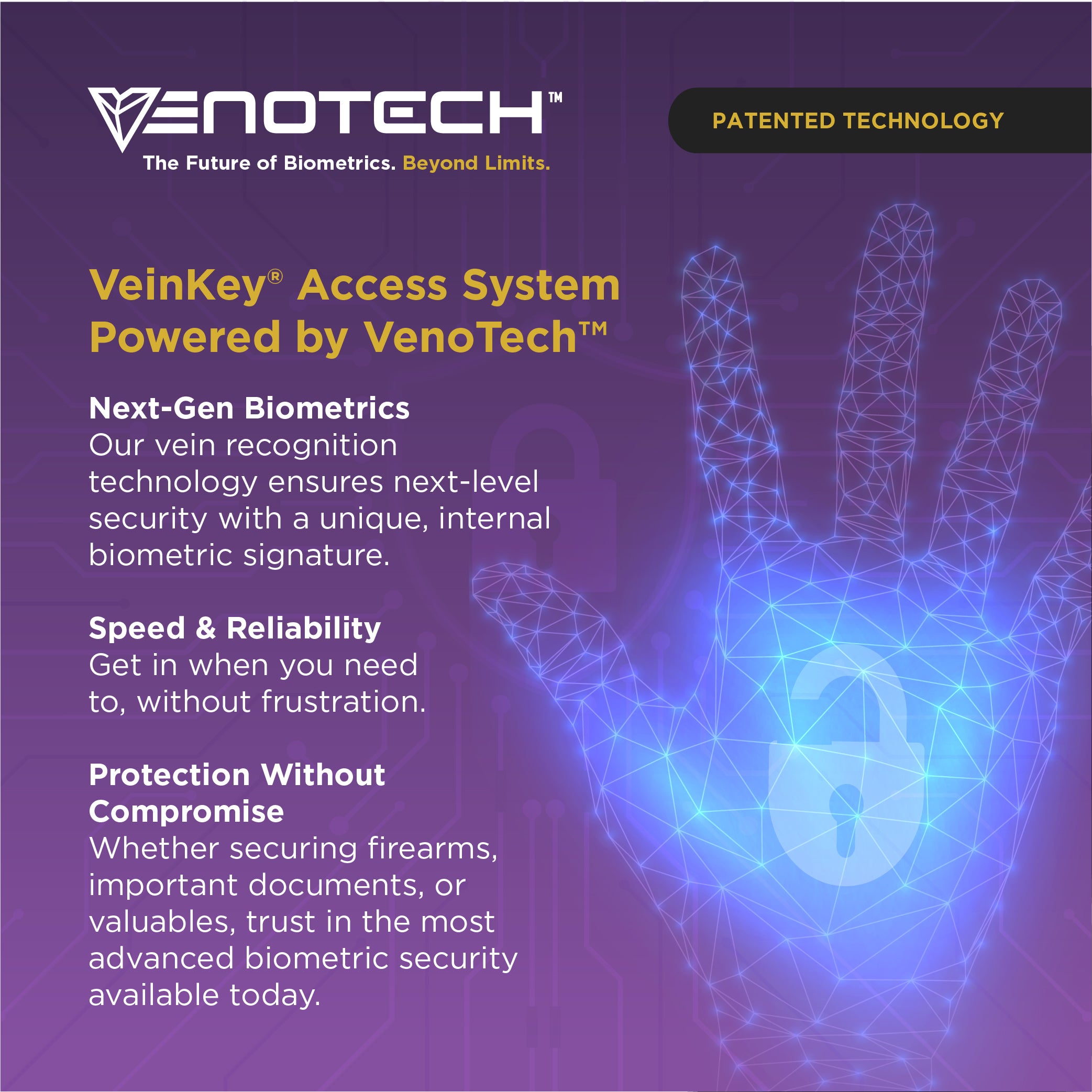 Serrure de porte Venotech Palm Vein